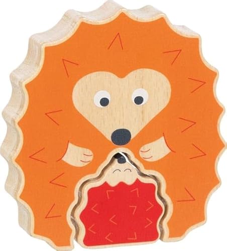 goki 57331 Aufstellpuzzle Igel aus Holz – Lernspielzeug, Fördert Kreativität, Geschicklichkeit, Konzentration und Fantasie, 2-er Set, ab 1 Jahr, Orange und Rot goki 57331 Aufstellpuzzle Igel aus Holz – Lernspielzeug, Fördert Kreativität, Geschicklichkeit, Konzentration und Fantasie, 2-er Set, ab 1 Jahr, Orange und Rot von goki