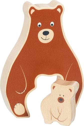 goki 57332 Aufstellpuzzle Bär aus Holz – Lernspielzeug, Fördert Kreativität, Geschicklichkeit, Konzentration und Fantasie, 2-er Set, ab 1 Jahr, Braun und Beige goki 57332 Aufstellpuzzle Bär aus Holz – Lernspielzeug, Fördert Kreativität, Geschicklichkeit, Konzentration und Fantasie, 2-er Set, ab 1 Jahr, Braun und Beige von goki