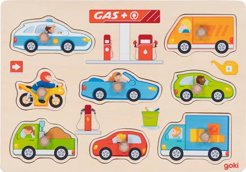 Steckpuzzle Tankstelle - 8 Teile von goki