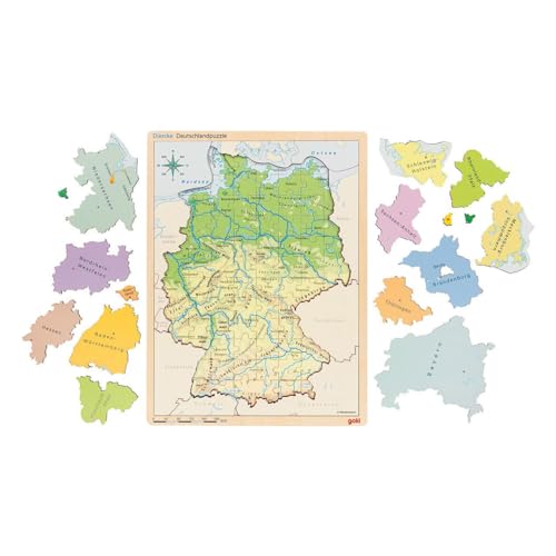 goki 57417 - Puzzle Deutschland: 30 x 40 x 1 cm, Holz, 3 Schichten, 98 Teile goki 57417 - Puzzle Deutschland: 30 x 40 x 1 cm, Holz, 3 Schichten, 98 Teile von goki