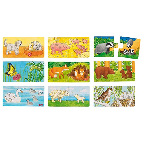 goki 57463 Mini-Puzzle, welche Zwei zusammen gehören, Mehrfarbig goki 57463 Mini-Puzzle, welche Zwei zusammen gehören, Mehrfarbig von goki