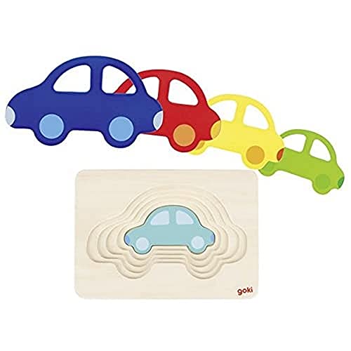 goki 4013594574853 Auto Schichtenpuzzle von goki