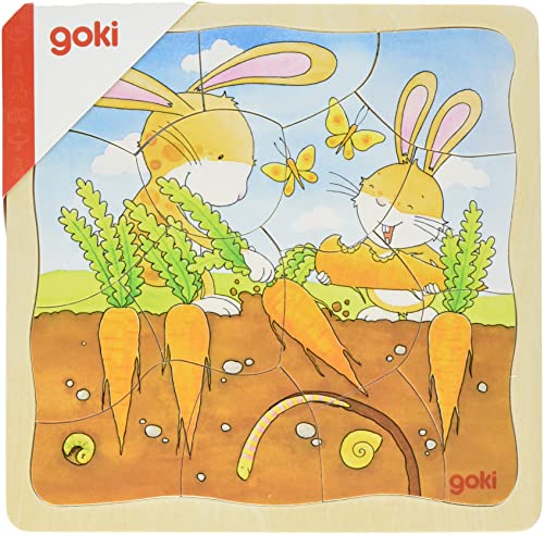 goki 57495 Schichtenpuzzle Gemüsebeet von goki
