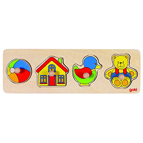 goki 57998 - Steckpuzzle Spielzeug aus Holz - 4 Teile von goki