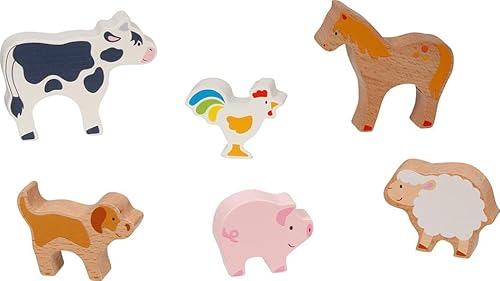 goki 58320 – Tierset Bauernhof aus Holz – 6 Bauernhoftiere im kindgerechten Design – Holzspielfiguren für Kinder ab 2 Jahren goki 58320 – Tierset Bauernhof aus Holz – 6 Bauernhoftiere im kindgerechten Design – Holzspielfiguren für Kinder ab 2 Jahren von goki