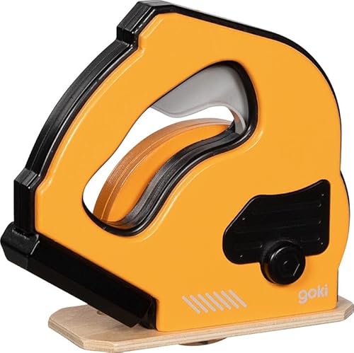 goki 58322 – Handkreissäge aus Holz mit Funktion – Spielzeugwerkzeug für kleine Baumeister ab 3 Jahren – Made for Kids who Build von goki
