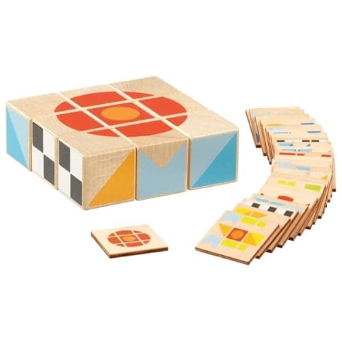 goki 58387 - Legespiel II - Spiel aus Holz für Kinder und Erwachsene - zum Erlernen von Farben und Formen - Fördert die Konzentration von goki