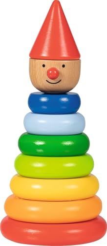 goki 58928 - Stapel-Magnet-Männchen Nimo, buntes Holzstapelspielzeug mit Magneten, frühe Bildung Spielzeug, 8er Set, ab 1 Jahr von goki