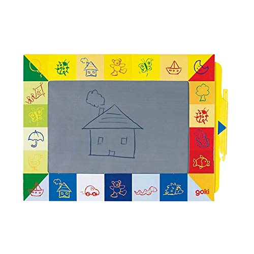 goki 58998 Zaubertafel, 19 x 13 cm, Pappe, unterwegs Malen & Zeichnen (8er Pack) von goki