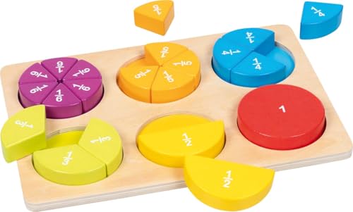goki 59960 - Lernspiel Bruchrechnen aus Holz für Kinder, spielerisches Verständnis für Zahlen und motorische Fähigkeiten erlernen, 29cm x 20cm, 21er Set, ab 2 Jahre goki 59960 - Lernspiel Bruchrechnen aus Holz für Kinder, spielerisches Verständnis für Zahlen und motorische Fähigkeiten erlernen, 29cm x 20cm, 21er Set, ab 2 Jahre von goki