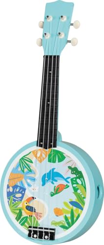 goki 61870 – Banjo mit 4 Saiten für Kinder – Musikspielzeug aus Holz, 52 cm lang, ab 5 Jahren von goki