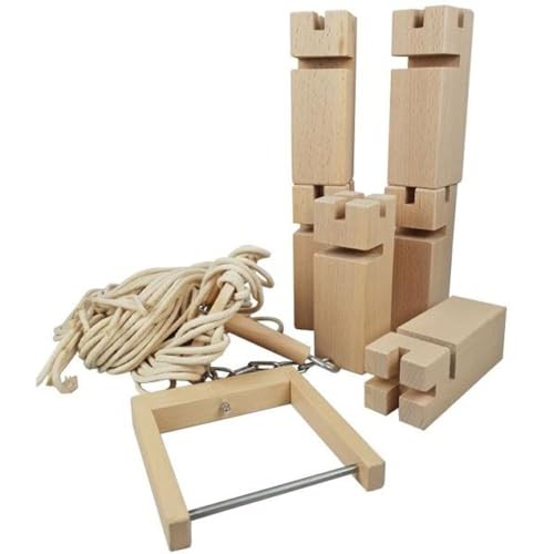 goki Fröbelturm - Stapelspiel aus Massivem Buchenholz für bis zu 16 Spielern für Kinder und Erwachsene inkl. Stoffbeutel Gruppenspiel Stapelspiel Teambuilding Holzklötze Kommunikation von goki