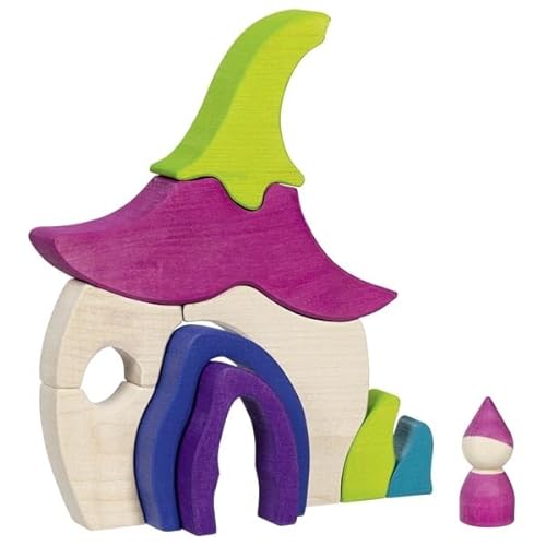 goki Evolution 58328 - Feenhaus aus Holz, Holzspielset mit Farben auf Wasserbasis, fördert Motorik und Kreativität bei Vorschulkindern, Made in Europe, 20cm x 3cm x 26cm, 10er Set, ab 5 Jahre goki Evolution 58328 - Feenhaus aus Holz, Holzspielset mit Farben auf Wasserbasis, fördert Motorik und Kreativität bei Vorschulkindern, Made in Europe, 20cm x 3cm x 26cm, 10er Set, ab 5 Jahre von goki