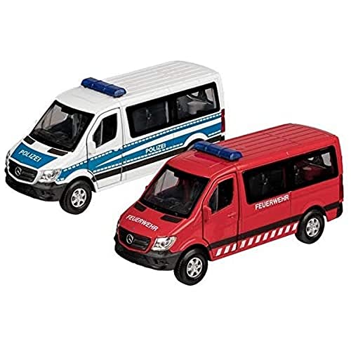 goki - Mercedes Benz Sprinter aus Weißblech, 1:34-39, L= 11,6 cm Spielzeug- und Zubehörzüge, Farbe (Mehrfarbig) (12272) von goki