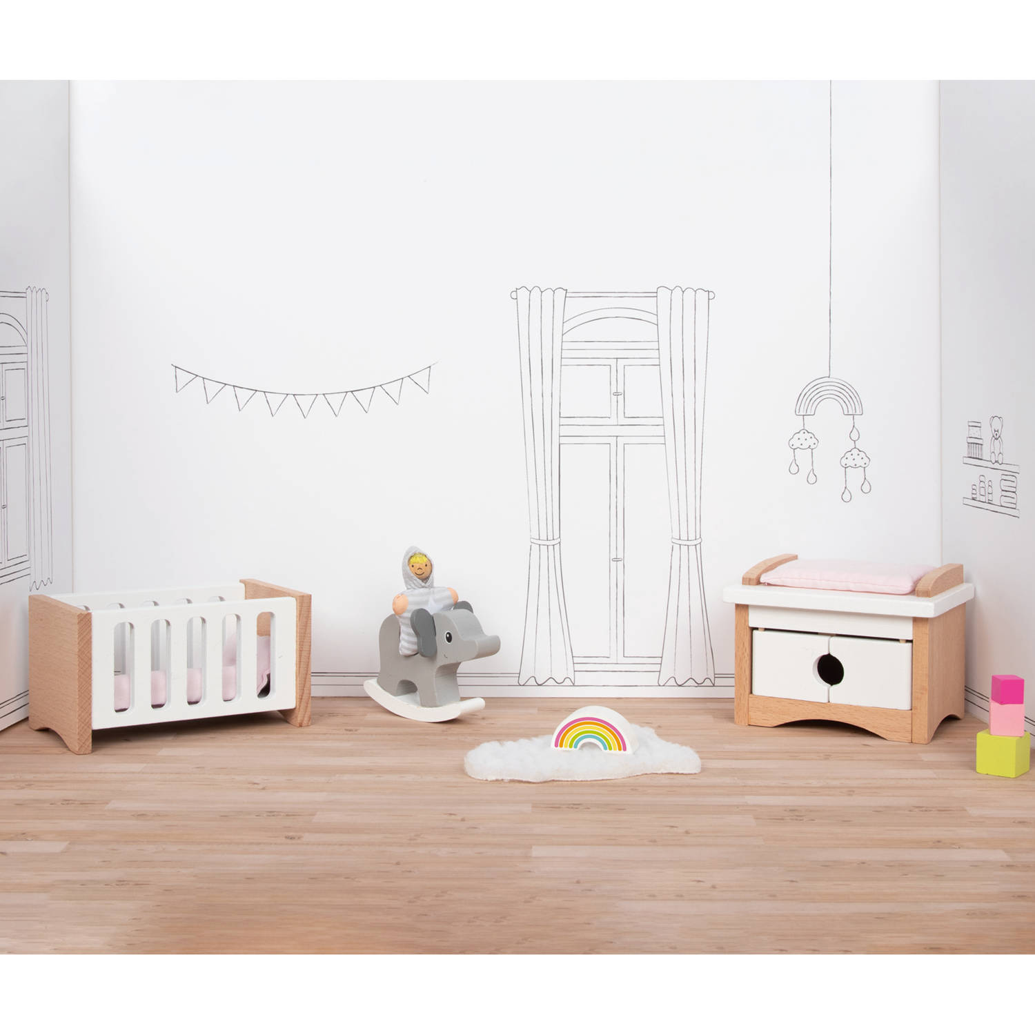 goki - Puppenhaus-Möbel Babyzimmer goki - Puppenhaus-Möbel Babyzimmer von goki