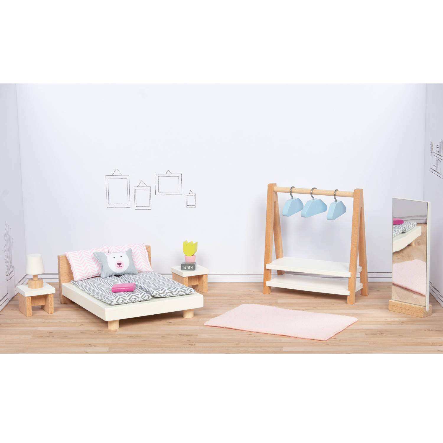 goki - Puppenhaus-Möbel Schlafzimmer goki - Puppenhaus-Möbel Schlafzimmer von goki