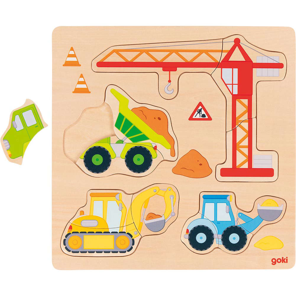 goki - Puzzle Holz - Baufahrzeuge 13 Teile goki - Puzzle Holz - Baufahrzeuge 13 Teile von goki