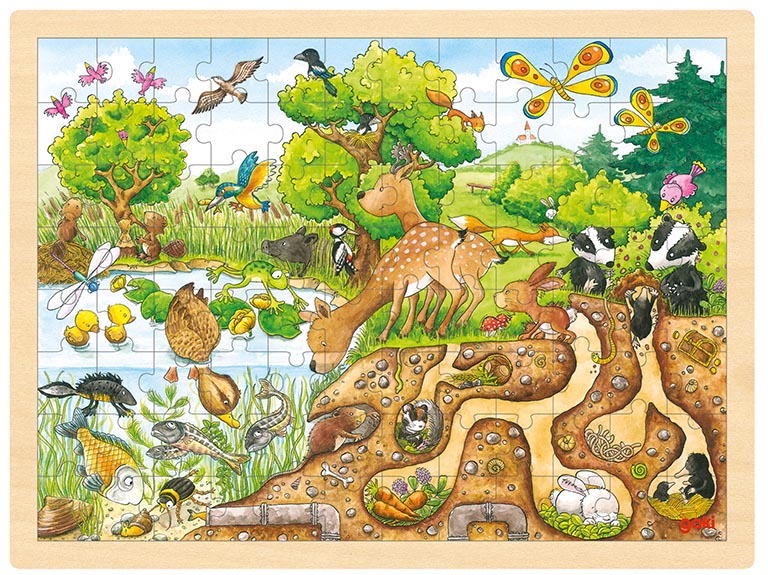 goki - Rahmenpuzzle Holz "Erlebnis Natur", 96 Teile goki - Rahmenpuzzle Holz "Erlebnis Natur", 96 Teile von goki