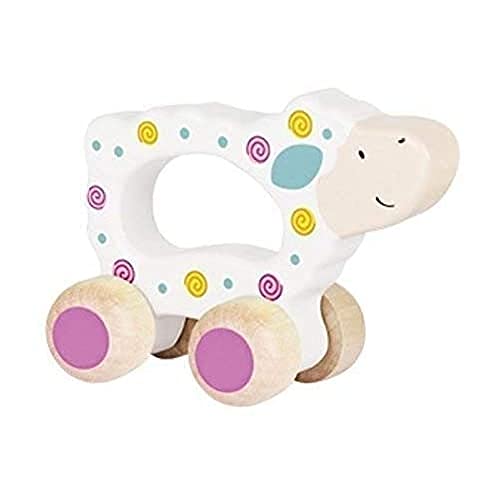 Goki 55906 Animales para empujar, Tortuga y oveja Ziehspielzeug, braun von goki