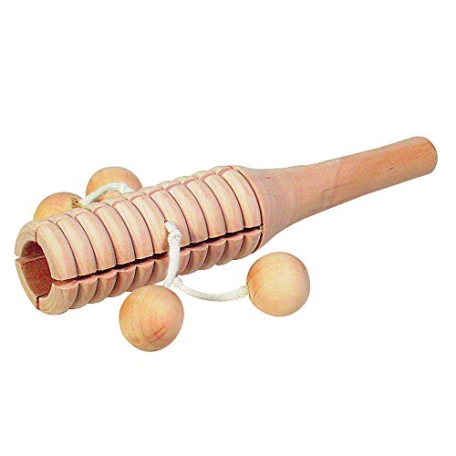 Goki UC906 - Musikinstrument - Tonblock mit 4 Holzkugeln von goki