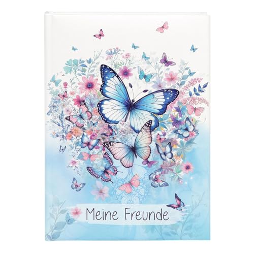 goldbuch 43 155 Freundebuch Schmetterlingsgarten, Freundschaftsbuch DIN A5 mit 84 illustrierte Seiten, für Kita, Hort und Grundschule, für Beste Freunde in der Schulzeit, Kunstdruck Einband von goldbuch