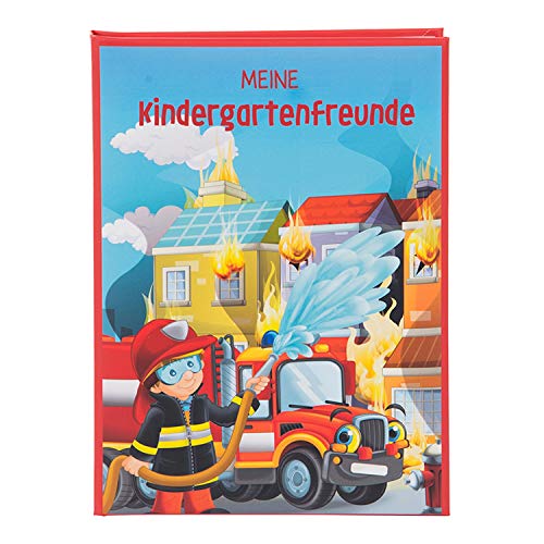goldbuch 43101 Kita Freundebuch Feuerwehrfreunde, Buch DIN A5, Freundschaftsbuch zum Ausfüllen, Erinnerungsbuch an Freunde, mit 84 illustrierte Seiten, Einband mit Kunstdruck, ca. 15 x 21 x 1,5 cm goldbuch 43101 Kita Freundebuch Feuerwehrfreunde, Buch DIN A5, Freundschaftsbuch zum Ausfüllen, Erinnerungsbuch an Freunde, mit 84 illustrierte Seiten, Einband mit Kunstdruck, ca. 15 x 21 x 1,5 cm von goldbuch