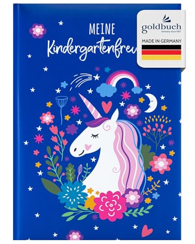 goldbuch 43268 - Kita Freundebuch Einhornglück, DIN A5, zum Ausfüllen, Erinnerungsbuch an Freunde, Notizbuch mit 84 illustrierte Seiten, Einband mit Kunstdruck, ca. 15 x 21 x 1,5 cm goldbuch 43268 - Kita Freundebuch Einhornglück, DIN A5, zum Ausfüllen, Erinnerungsbuch an Freunde, Notizbuch mit 84 illustrierte Seiten, Einband mit Kunstdruck, ca. 15 x 21 x 1,5 cm von goldbuch