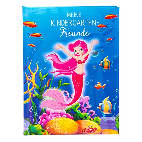 goldbuch 43270 Kita Freundebuch Meerjungfrau, DIN A5, Freundschaftsbuch zum Ausfüllen, Erinnerungsbuch an Freunde, Notizbuch mit 84 illustrierte Seiten, Einband mit Kunstdruck, ca. 15 x 21 x 1,5 cm goldbuch 43270 Kita Freundebuch Meerjungfrau, DIN A5, Freundschaftsbuch zum Ausfüllen, Erinnerungsbuch an Freunde, Notizbuch mit 84 illustrierte Seiten, Einband mit Kunstdruck, ca. 15 x 21 x 1,5 cm von goldbuch