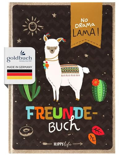 goldbuch 43581 Freundebuch Happylife Lama DIN A5, zum Ausfüllen, Erinnerungsbuch an Freunde, Notizbuch mit 84 illustrierte Seiten, Einband mit Kunstdruck, ca. 15 x 21 x 1,5 cm goldbuch 43581 Freundebuch Happylife Lama DIN A5, zum Ausfüllen, Erinnerungsbuch an Freunde, Notizbuch mit 84 illustrierte Seiten, Einband mit Kunstdruck, ca. 15 x 21 x 1,5 cm von goldbuch