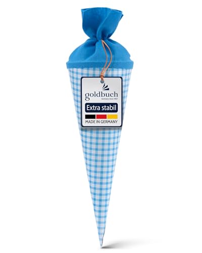 goldbuch 93 013 - Geschenktüte 35 cm lekker + anders Karo blau, Jungen & Mädchen Schultüte, Lackkarton Geschwistertüte mit Filzverschluss, Zuckertüte zur Einschulung und Schulanfang, ca. 35 x 11,5 cm goldbuch 93 013 - Geschenktüte 35 cm lekker + anders Karo blau, Jungen & Mädchen Schultüte, Lackkarton Geschwistertüte mit Filzverschluss, Zuckertüte zur Einschulung und Schulanfang, ca. 35 x 11,5 cm von goldbuch