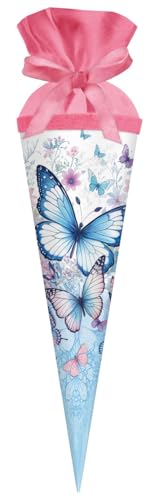 goldbuch 93 155 Geschenktüte 35 cm SCHMETTERLINGSGARTEN, Geschwistertüte Blau-Weiß, Schultüte mit Motiv Schmetterling, Geschenkverpackung 35 x 11,5 cm, Zuckertüte aus Lackkarton mit Filzverschluss goldbuch 93 155 Geschenktüte 35 cm SCHMETTERLINGSGARTEN, Geschwistertüte Blau-Weiß, Schultüte mit Motiv Schmetterling, Geschenkverpackung 35 x 11,5 cm, Zuckertüte aus Lackkarton mit Filzverschluss von goldbuch