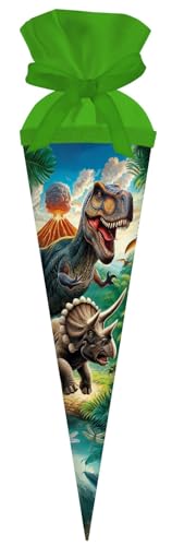 goldbuch 93 157 Geschenktüte 35cm Vulkan, Geschwistertüte Grün, Schultüte mit Motiv Dinosaurier, Geschenkverpackung 35 x 11,5 cm, Geschenkverpackung, Zuckertüte aus Lackkarton mit Filzverschluss goldbuch 93 157 Geschenktüte 35cm Vulkan, Geschwistertüte Grün, Schultüte mit Motiv Dinosaurier, Geschenkverpackung 35 x 11,5 cm, Geschenkverpackung, Zuckertüte aus Lackkarton mit Filzverschluss von goldbuch