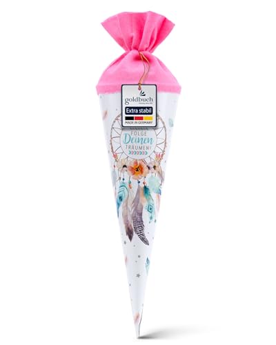 goldbuch 93 205 Geschwistertüte 35 cm, Schultüte für Mädchen, Zuckertüte mit Motiv Traumfänger, Geschenktüte aus Lackkarton mit Filzverschluss, zur Einschulung und Schulanfang goldbuch 93 205 Geschwistertüte 35 cm, Schultüte für Mädchen, Zuckertüte mit Motiv Traumfänger, Geschenktüte aus Lackkarton mit Filzverschluss, zur Einschulung und Schulanfang von goldbuch