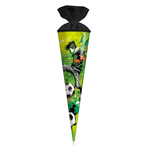 goldbuch 97 133 Schultüte Stürmer 70 cm rund, Zuckertüte Fussballer 70 x 19 cm, Geschenktüte Fußballer-Motiv, Geschenkverpackung aus Lackkarton, mit Filzverschluss, Kostümaccessoire, Grün goldbuch 97 133 Schultüte Stürmer 70 cm rund, Zuckertüte Fussballer 70 x 19 cm, Geschenktüte Fußballer-Motiv, Geschenkverpackung aus Lackkarton, mit Filzverschluss, Kostümaccessoire, Grün von goldbuch