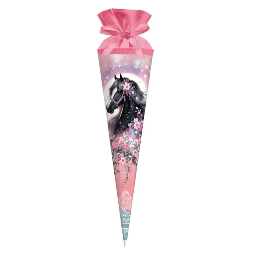 goldbuch 97 141 Schultüte Luna 70 cm rund, Zuckertüte Pferd 70 x 19 cm, Geschenktüte mit Pferde-Motiv, Geschenkverpackung aus Lackkarton, mit Filzverschluss, Kostümaccessoire, Rosa goldbuch 97 141 Schultüte Luna 70 cm rund, Zuckertüte Pferd 70 x 19 cm, Geschenktüte mit Pferde-Motiv, Geschenkverpackung aus Lackkarton, mit Filzverschluss, Kostümaccessoire, Rosa von goldbuch