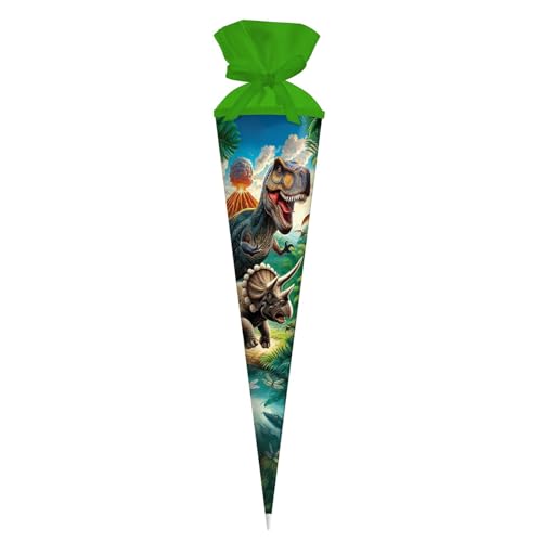 goldbuch 97 157 Schultüte Vulkan 70 cm rund, Zuckertüte Dinosaurier 70 x 19 cm, Geschenktüte mit Dino-Motiv, Geschenkverpackung aus Lackkarton, mit Filzverschluss, Kostümaccessoire, Bunt goldbuch 97 157 Schultüte Vulkan 70 cm rund, Zuckertüte Dinosaurier 70 x 19 cm, Geschenktüte mit Dino-Motiv, Geschenkverpackung aus Lackkarton, mit Filzverschluss, Kostümaccessoire, Bunt von goldbuch
