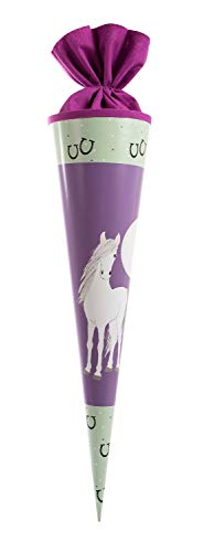goldbuch 97207 Schultüte 70cm für Mädchen, Zuckertüte mit Motiv Pferdeglück, Geschenktüte aus Lackkarton mit Filzverschluss, zur Einschulung und Schulanfang, Pferde Bastelschultüte ca. 70x 19cm goldbuch 97207 Schultüte 70cm für Mädchen, Zuckertüte mit Motiv Pferdeglück, Geschenktüte aus Lackkarton mit Filzverschluss, zur Einschulung und Schulanfang, Pferde Bastelschultüte ca. 70x 19cm von goldbuch