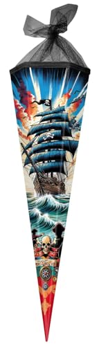 goldbuch 98 159 Schultüte 85 cm Piratensturm, Zuckertüte 6-eckig, Geschenktüte mit Piraten-Motiv, Geschenkverpackung aus Lackkarton, Einschulungstüte mit schwarzem Netzverschluss, ca. 85 x 24 x 20 cm goldbuch 98 159 Schultüte 85 cm Piratensturm, Zuckertüte 6-eckig, Geschenktüte mit Piraten-Motiv, Geschenkverpackung aus Lackkarton, Einschulungstüte mit schwarzem Netzverschluss, ca. 85 x 24 x 20 cm von goldbuch