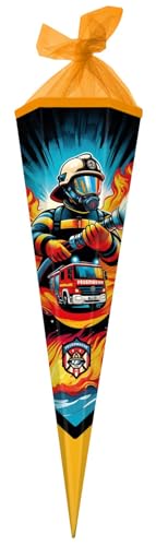 goldbuch 98 160 Schultüte 85 cm Feuerwache, Zuckertüte 6-eckig, Geschenktüte mit Feuerwehr-Motiv, Geschenkverpackung aus Lackkarton, Einschulungstüte mit gelbem Netzverschluss, ca. 85 x 24 x 20 cm goldbuch 98 160 Schultüte 85 cm Feuerwache, Zuckertüte 6-eckig, Geschenktüte mit Feuerwehr-Motiv, Geschenkverpackung aus Lackkarton, Einschulungstüte mit gelbem Netzverschluss, ca. 85 x 24 x 20 cm von goldbuch