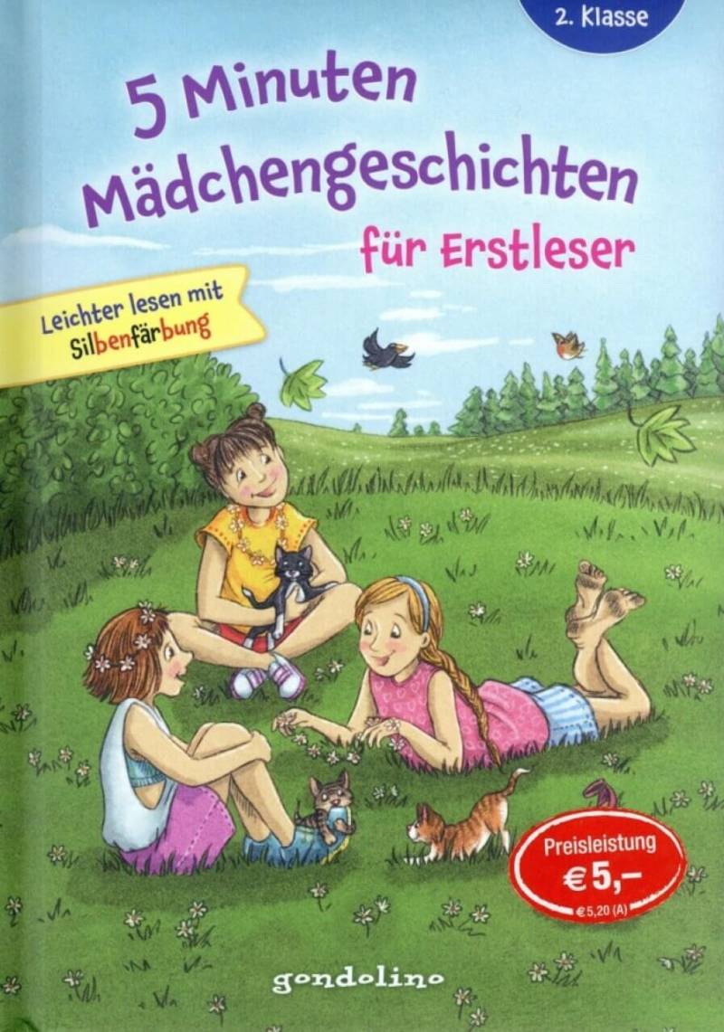 Kinderbuch 5 Minuten Mädchengeschichten für Erstleser. von gondolino