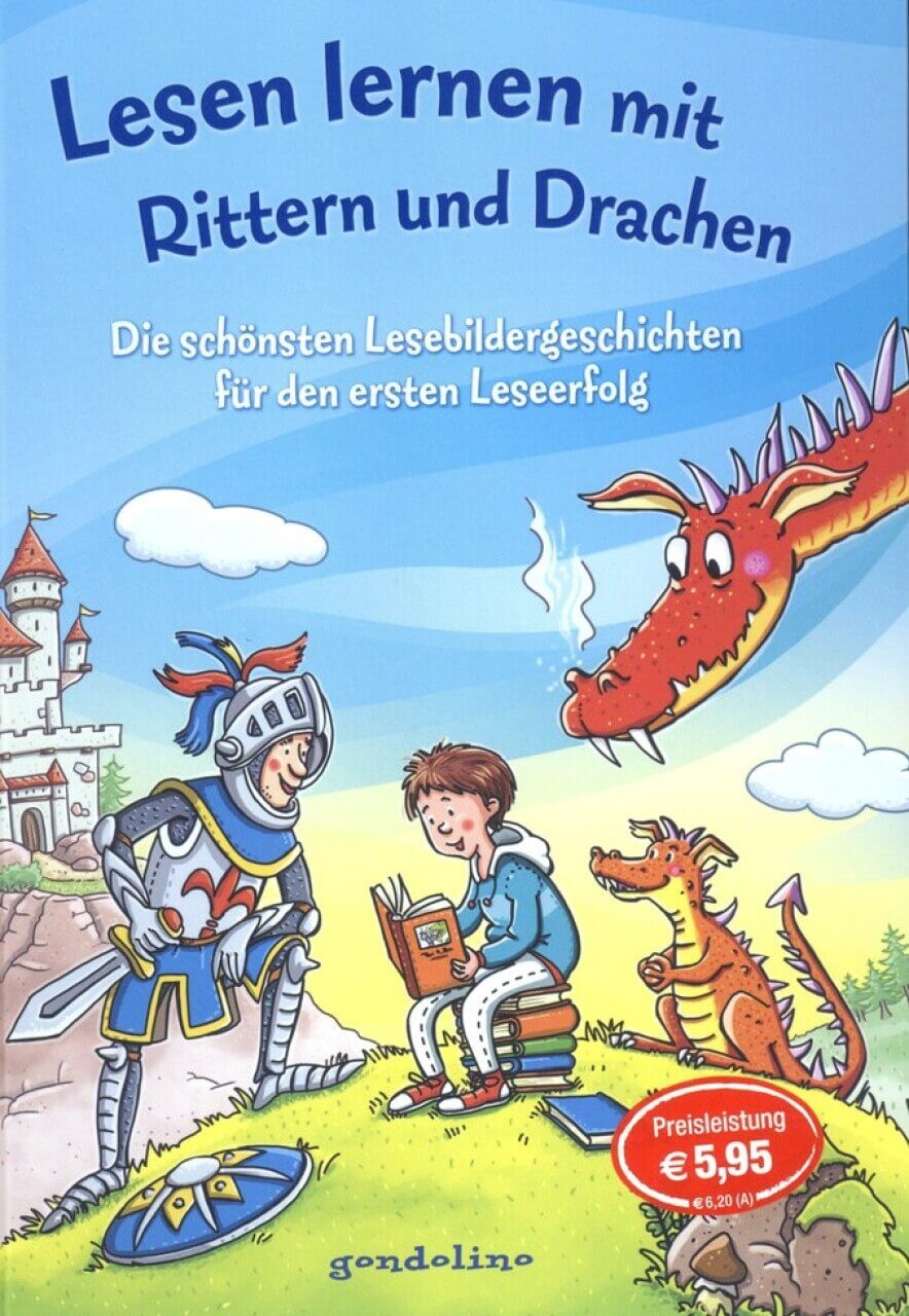 Kinderbuch Lesen lernen mit Rittern und Drachen von gondolino