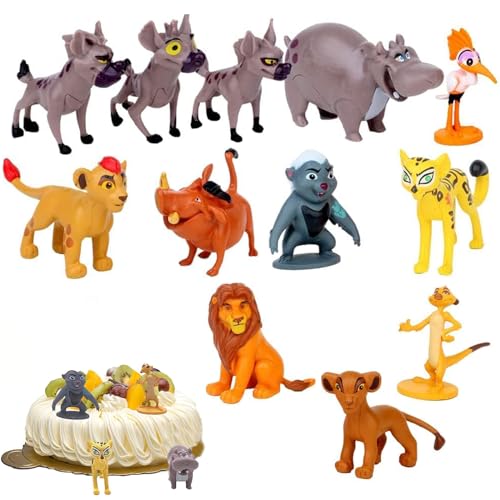 gotyou 12 Stück Lion Kuchen Dekoration, Cupcake Toppers Figuren König der Löwen, Tier Cake Topper, The Lion Kuchen Topper Figuren, für Kinder Geburtstag Party Kuchen Dekoration Supplies von gotyou