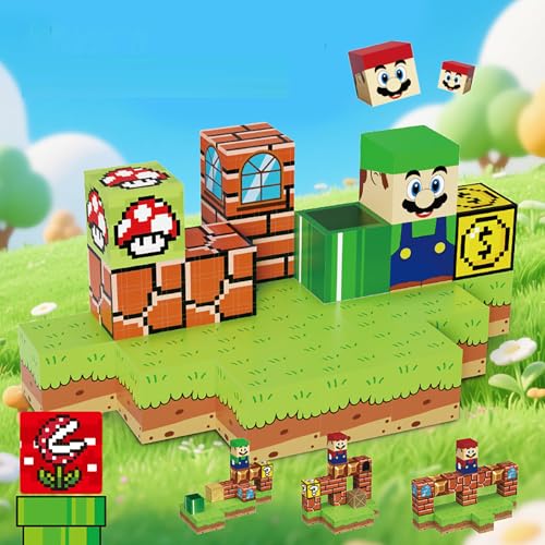 gotyou Magnetic Building Blocks Set 50 Stück,Build Mine Magnet Welt World Strand Set für Kinder Geschenke,Magnetische Building Blocks für Jungen und Mädchen Abenteuer Montessori Spielzeug von gotyou