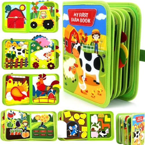 gotyou Montessori Busy Board Filz Bauernhof Beschäftigt Busy Board Weichem Filz Motorikspielzeug für Reise Auto Flugzeug Quiet Book Busy Board für 1 2 3 4 Jahre Kleinkinder Lernspielzeug gotyou Montessori Busy Board Filz Bauernhof Beschäftigt Busy Board Weichem Filz Motorikspielzeug für Reise Auto Flugzeug Quiet Book Busy Board für 1 2 3 4 Jahre Kleinkinder Lernspielzeug von gotyou