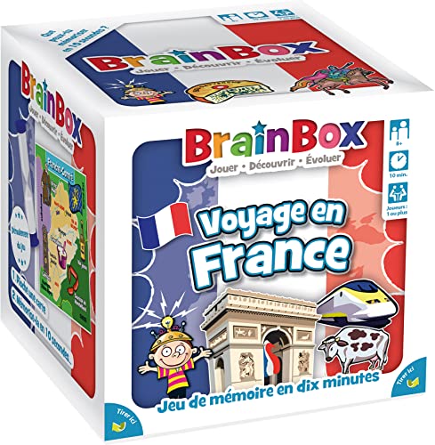 The Green Board Game Co. | BrainBox: Reise nach Frankreich (2022) | Brettspiel | Ab 8 Jahren | 1 Spieler + | 10 Minuten von green board game co ltd