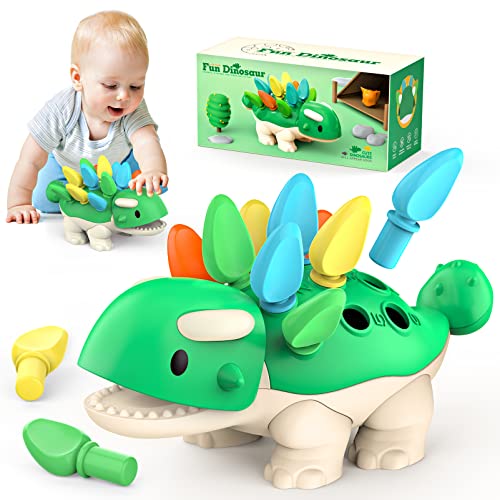 groboma Steckspiel ab 1 Jahr, Montessori Spielzeug Baby ab 1-3 Jahr Sortierspiel Motorikspielzeug Kinderspielzeug Lernspielzeug Geschenk Junge Mädchen Dinosaurier groboma Steckspiel ab 1 Jahr, Montessori Spielzeug Baby ab 1-3 Jahr Sortierspiel Motorikspielzeug Kinderspielzeug Lernspielzeug Geschenk Junge Mädchen Dinosaurier von groboma