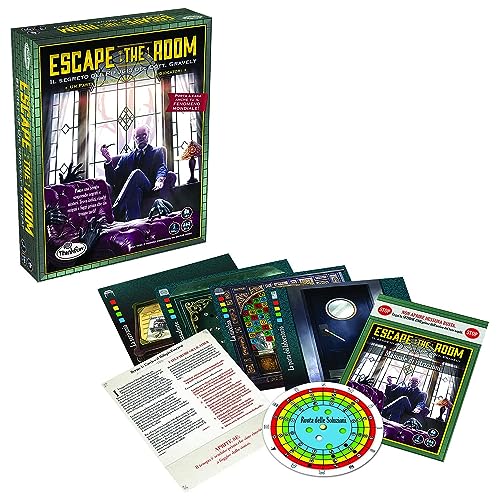 Think Fun - Escape The Room: Das Geheimnis der Zuflucht von Dr. Gravely, Logikspiel für Erwachsene, 3-8 Spieler, Alter 13 Jahre von Think Fun
