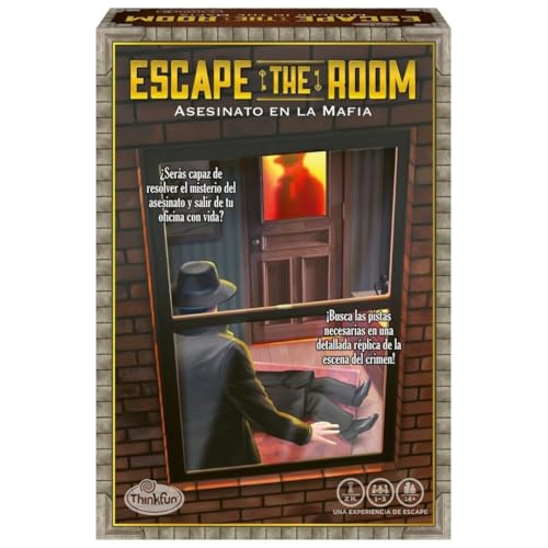 ThinkFun Escape Room: Mord an der Mafia, Logikspiel, Brettspiel für Kinder und Erwachsene, originelle Geschenke für Frauen, Muttertagsgeschenk, 1-3 Spieler, spanische Version von ThinkFun