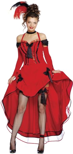 Fiestas GUiRCA Sexy Burlesque Kostüm Damen - Can Can Korsett Kleid Damen Kostüm - Größe M 38–40 - Rotes Corsagenkleid, Korsage Kleid Fastnacht, Red Corset Dress, Sexy Kostüm Burlesque Kleid Fasching von Fiestas GUiRCA