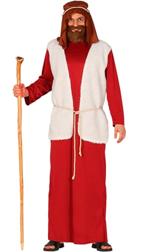 Guirma Kostüm Hirte Presepe, Farbe Rot/Weiß, L (52-54), 41675 von Guirma
